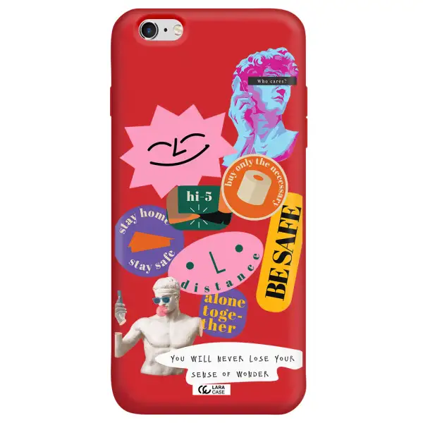Be Safe Apple iPhone 6 plus Silicone Imperial Red Case