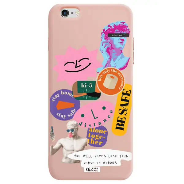 Be Safe Apple iPhone 6 plus Silicone pastel pink Case