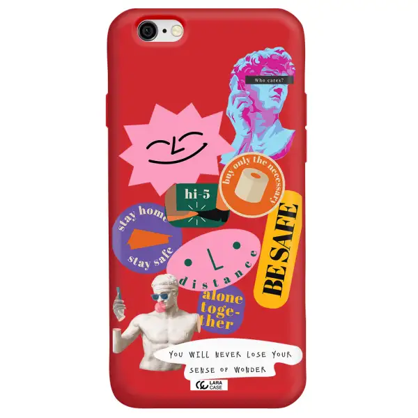 Be Safe Apple iPhone 6 Silicone Imperial Red Case