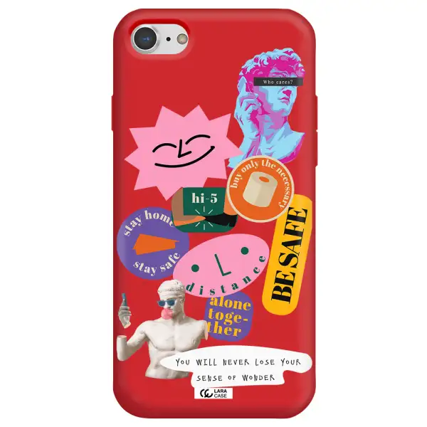 Be Safe Apple iPhone 7 Silicone Imperial Red Case