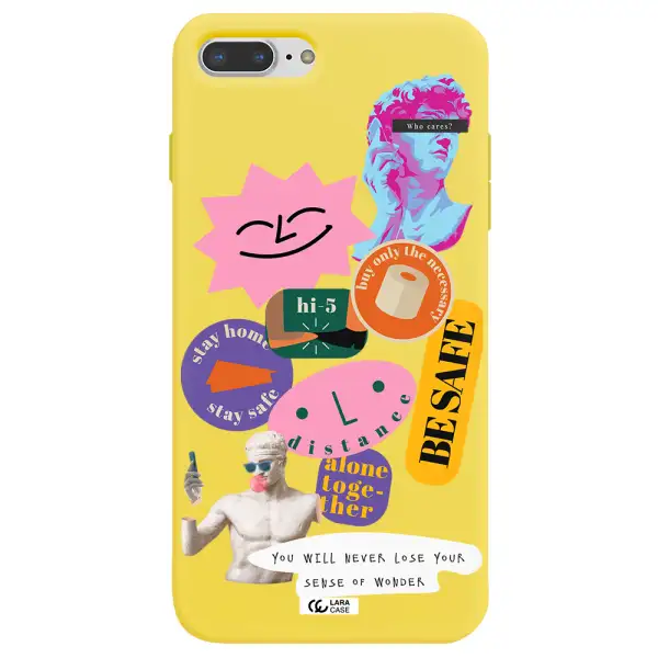 Be Safe Apple iPhone 8 plus Silicone canary yellow Case