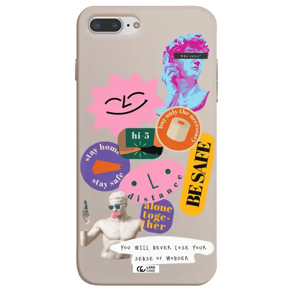 Be Safe Apple iPhone 8 plus Silicone Stone Case