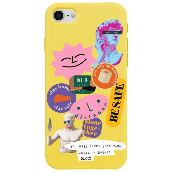 Be Safe Apple iPhone se 2020 Silicone canary yellow Case