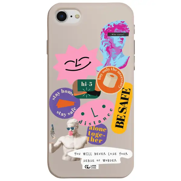 Be Safe Apple iPhone se 2020 Silicone Stone Case