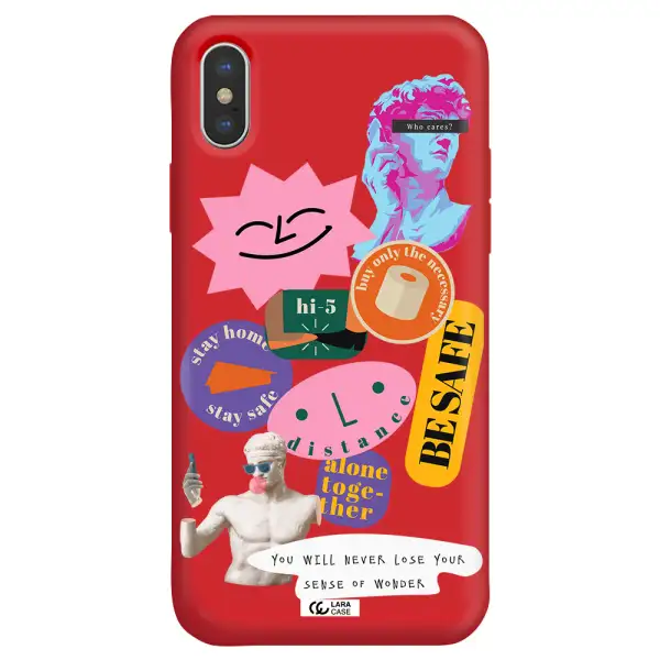 Be Safe Apple iPhone X Silicone Imperial Red Case