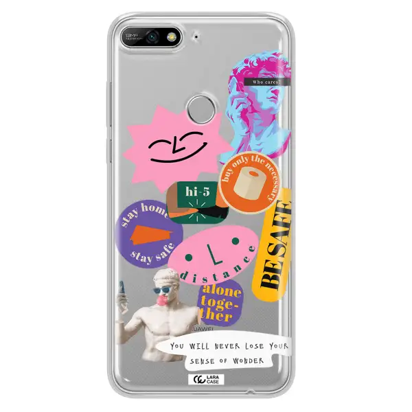 Be Safe Huawei Y7 2018 Clear TPU Case