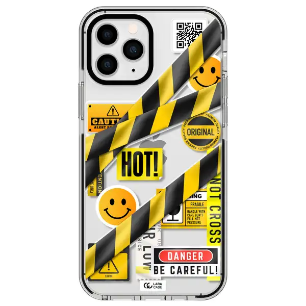 Be Careful Apple iPhone 11 pro impact black border Case