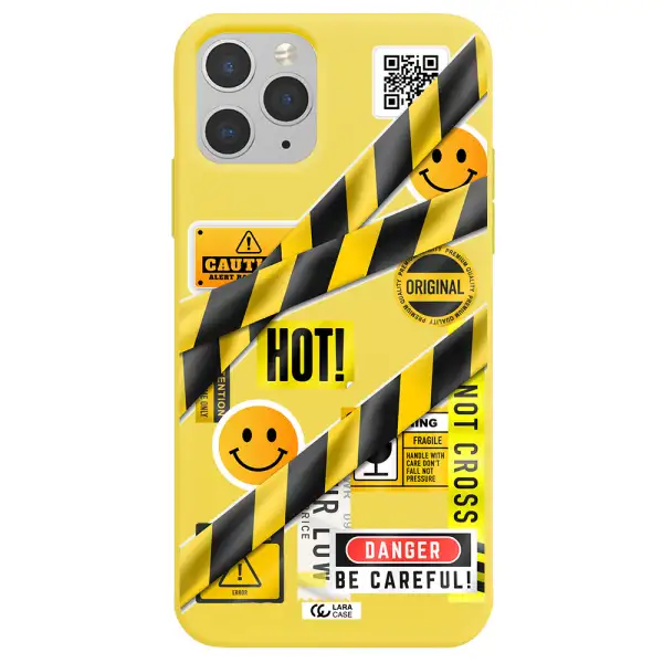 Be Careful Apple iPhone 11 pro Silicone canary yellow Case