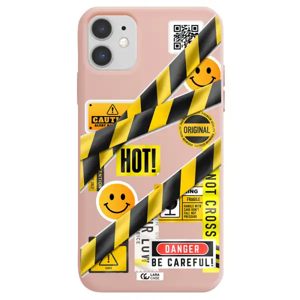 Be Careful Apple iPhone 11 Silicone pastel pink Case