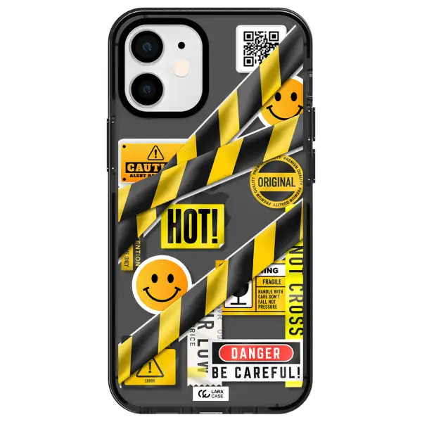 Be Careful Apple iPhone 12 mini impact Smoke Black Case