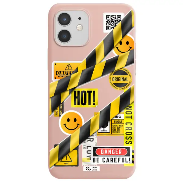 Be Careful Apple iPhone 12 mini Silicone pastel pink Case