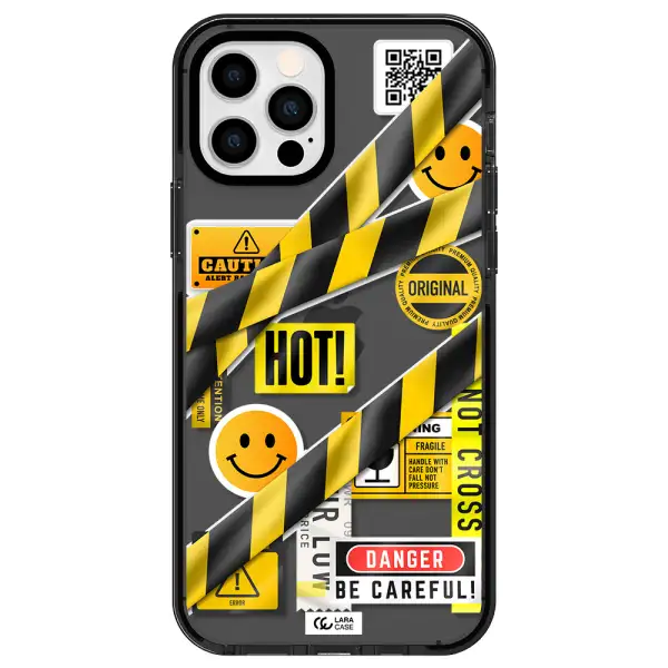 Be Careful Apple iPhone 12 pro impact Smoke Black Case