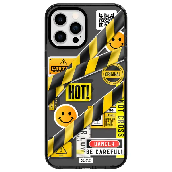 Be Careful Apple iPhone 12 pro max impact Smoke Black Case