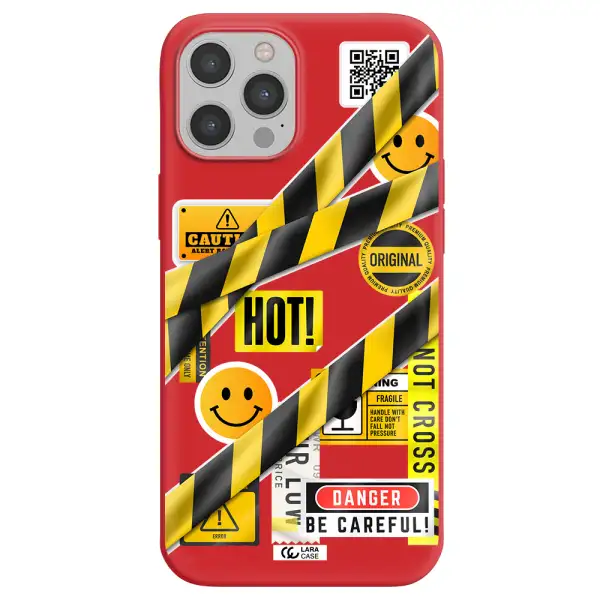 Be Careful Apple iPhone 12 pro max Silicone Imperial Red Case