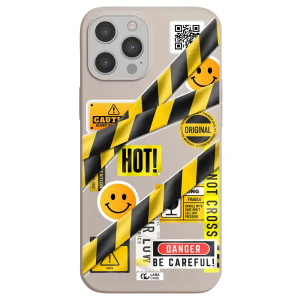 Be Careful Apple iPhone 12 pro max Silicone Stone Case