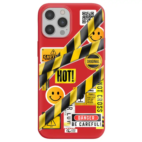 Be Careful Apple iPhone 12 pro Silicone Imperial Red Case