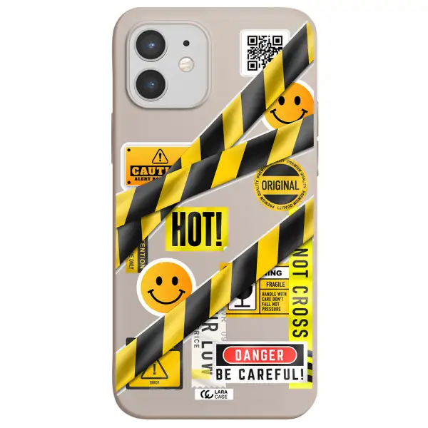 Be Careful Apple iPhone 12 Silicone Stone Case