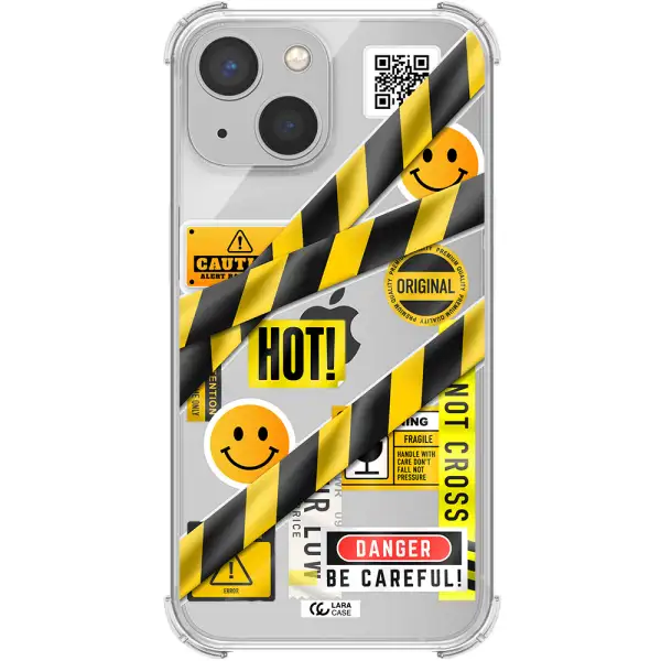 Be Careful Apple iPhone 13 Clear PC Case