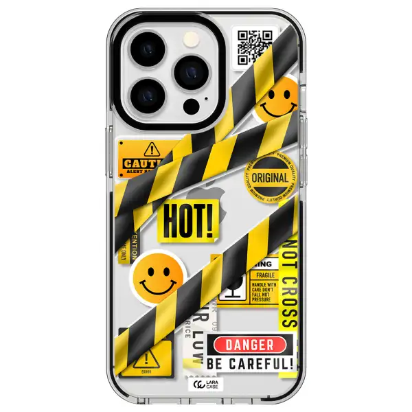 Be Careful Apple iPhone 13 Pro impact black border Case