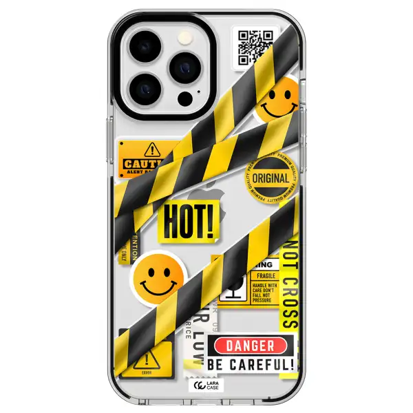 Be Careful Apple iPhone 13 Pro Max impact black border Case