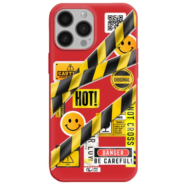 Be Careful Apple iPhone 13 Pro Silicone Imperial Red Case