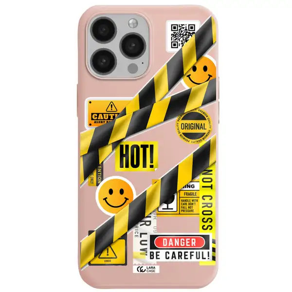 Be Careful Apple iPhone 13 Pro Silicone pastel pink Case