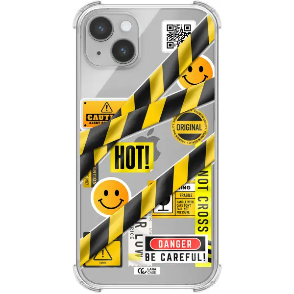 Be Careful Apple iPhone 14 Clear PC Case