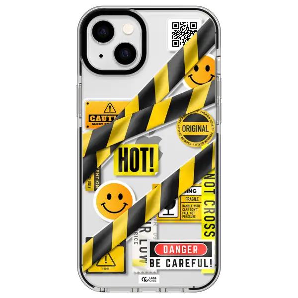 Be Careful Apple iPhone 14 plus impact black border Case