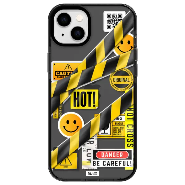 Be Careful Apple iPhone 14 plus impact Smoke Black Case