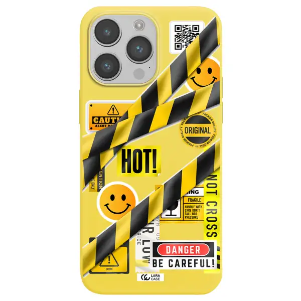 Be Careful Apple iPhone 14 pro Silicone canary yellow Case