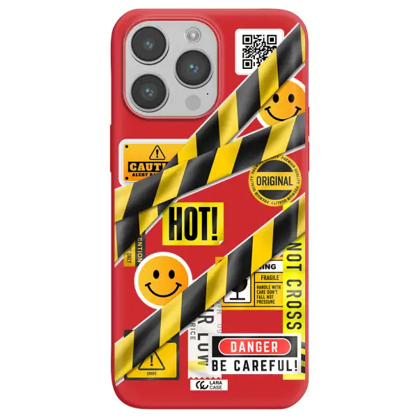 Be Careful Apple iPhone 14 pro Silicone Imperial Red Case