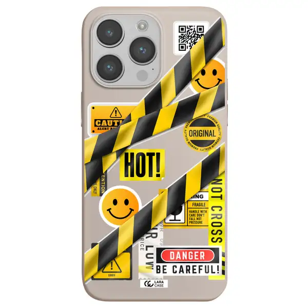Be Careful Apple iPhone 14 pro Silicone Stone Case