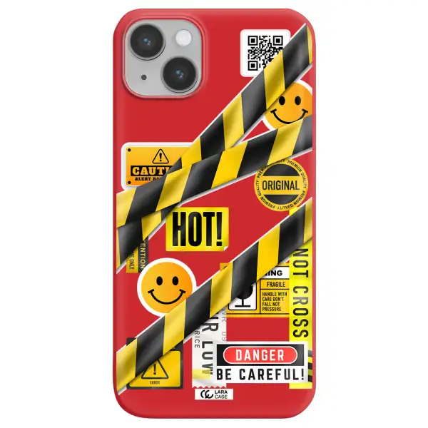 Be Careful Apple iPhone 14 Silicone Imperial Red Case