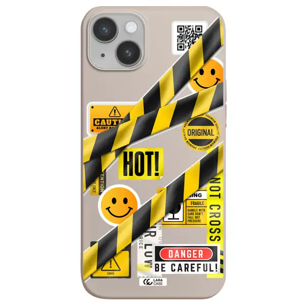 Be Careful Apple iPhone 14 Silicone Stone Case