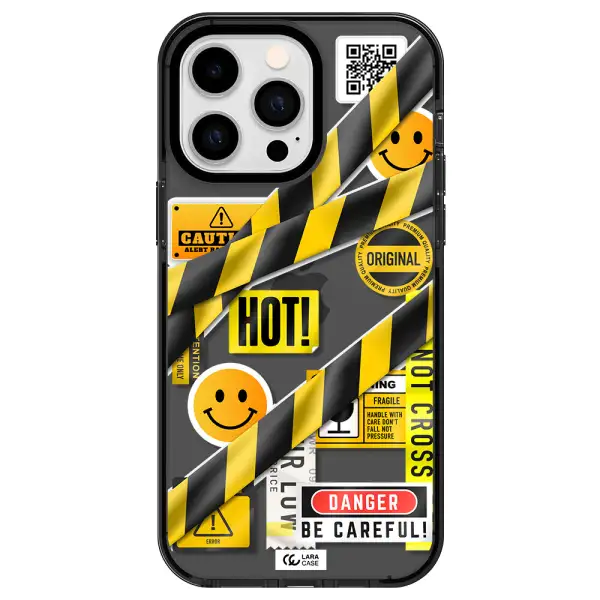 Be Careful Apple iPhone 15 Pro impact Smoke Black Case