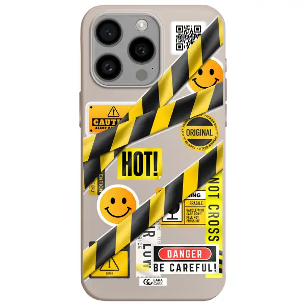 Be Careful Apple Iphone 15 Pro max Silicone Stone Case