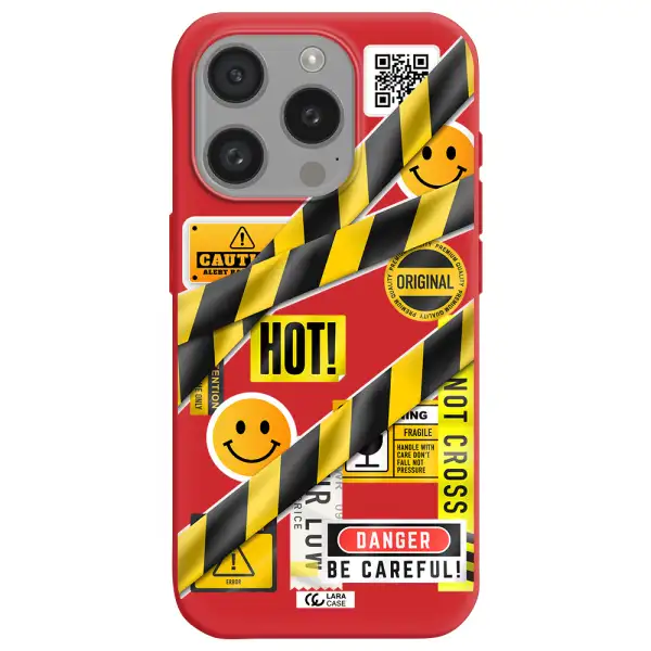 Be Careful Apple Iphone 15 Pro Silicone Imperial Red Case