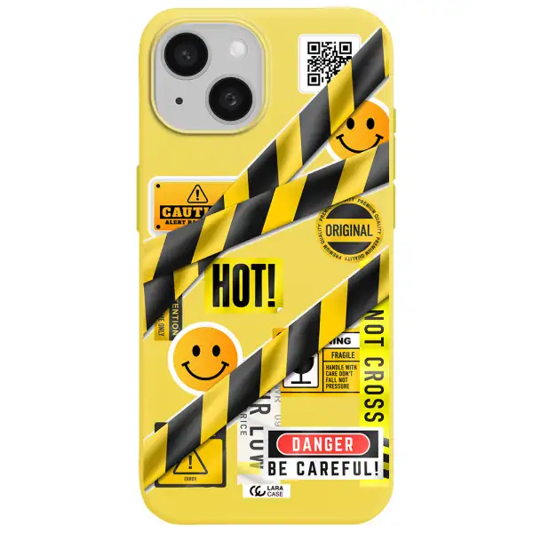 Be Careful Apple iPhone 15 Silicone canary yellow Case