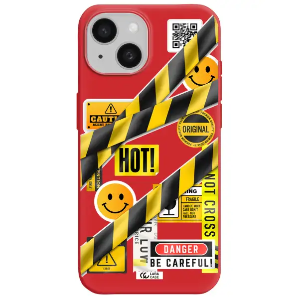 Be Careful Apple Iphone 15 Silicone Imperial Red Case