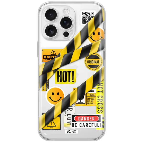 Be Careful Apple Iphone 16 Pro Max Clear Tpu Case