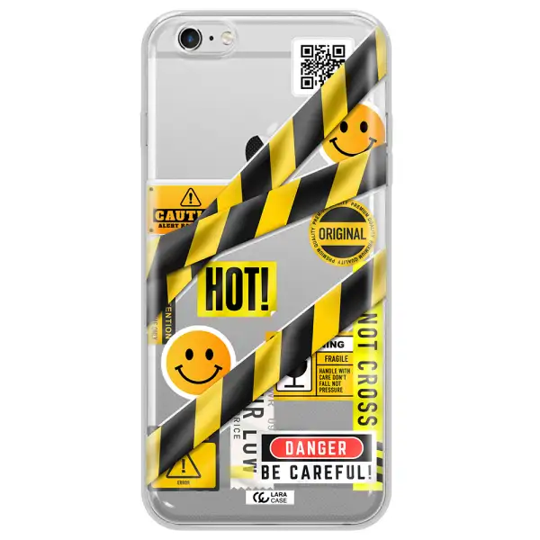 Be Careful Apple iPhone 6 s plus Clear TPU Case