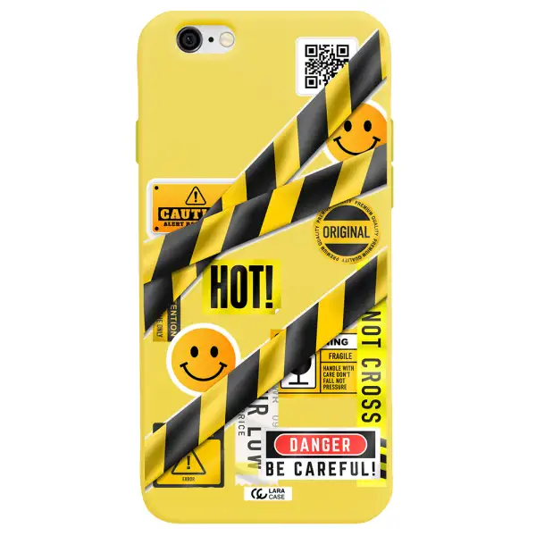 Be Careful Apple iPhone 6 Silicone canary yellow Case