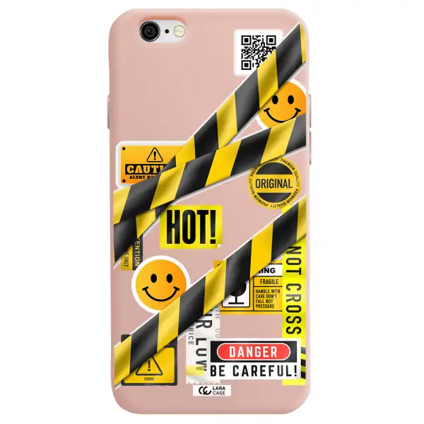 Be Careful Apple iPhone 6 Silicone pastel pink Case