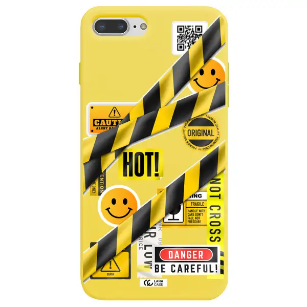 Be Careful Apple iPhone 7 plus Silicone canary yellow Case
