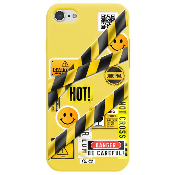 Be Careful Apple iPhone 7 Silicone canary yellow Case