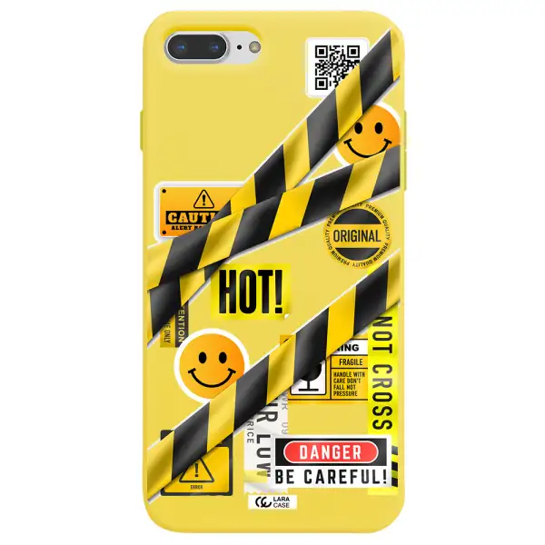 Be Careful Apple iPhone 8 plus Silicone canary yellow Case
