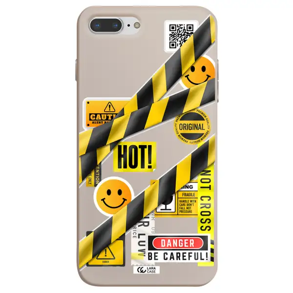 Be Careful Apple iPhone 8 plus Silicone Stone Case