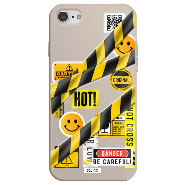 Be Careful Apple iPhone 8 Silicone Stone Case
