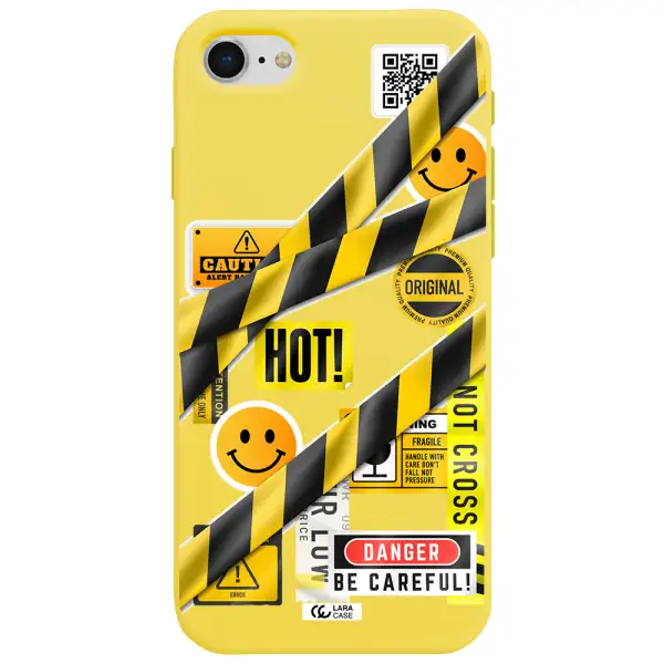 Be Careful Apple iPhone se 2020 Silicone canary yellow Case