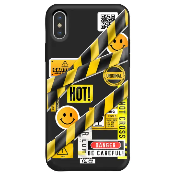 Be Careful Apple iPhone XS Silicone black Case